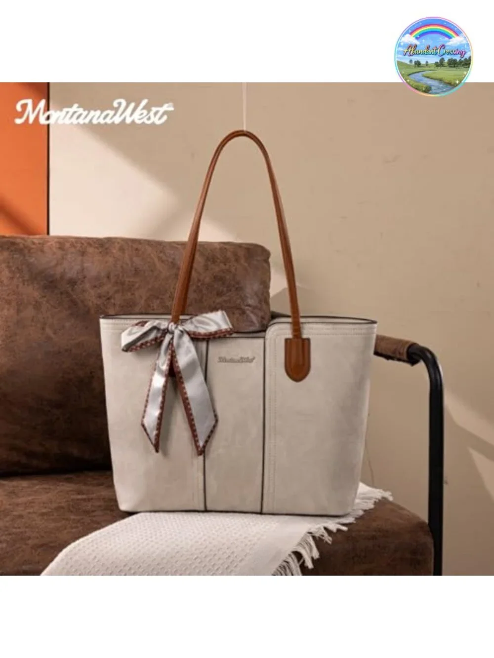 Faux Leather Tote Bag with Top Zipper for Women Office Casual